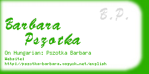barbara pszotka business card